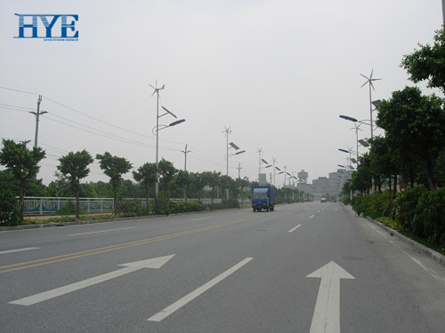 Nanzhou expressway, Guangzhou, wind & solar hybrid lighting system in 2010