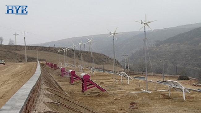 Yan’an, shan’xi, wind & solar hybrid home application system in 2012